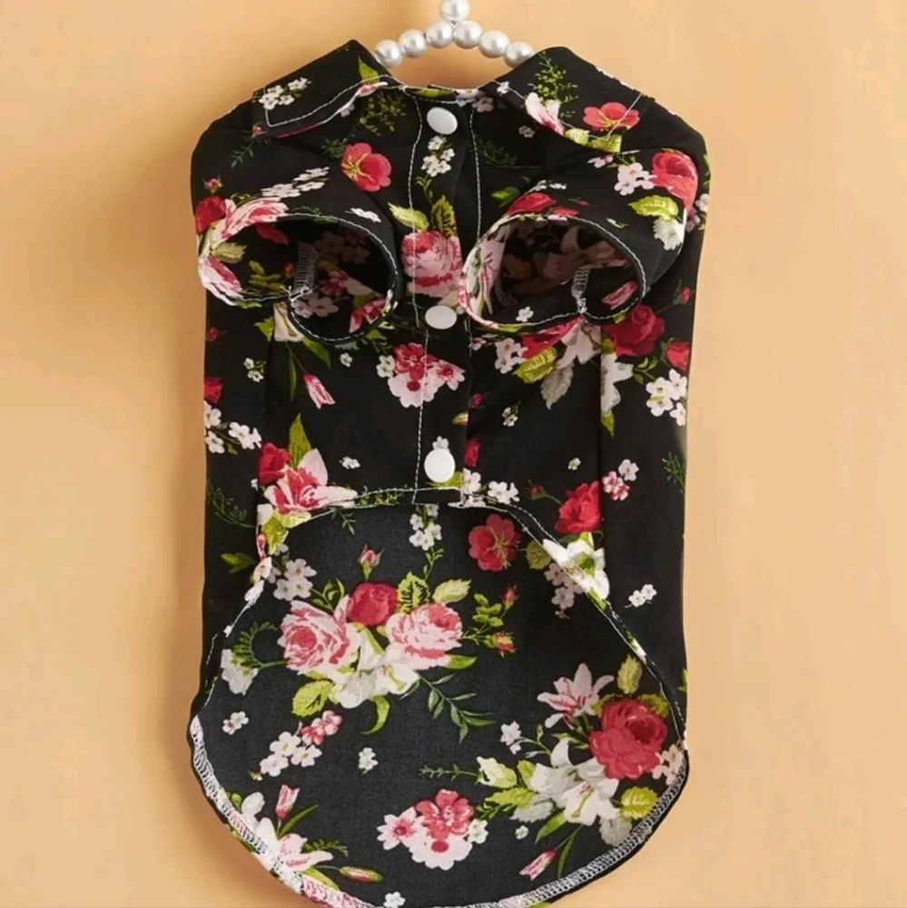 Floral pet shirt size small